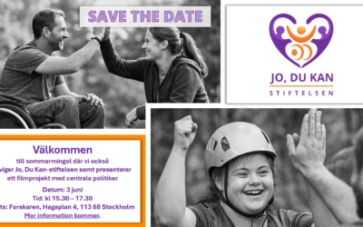 Save the date: Inbjudan till sommarmingel med invigning av Jo, Du Kan-stiftelsen